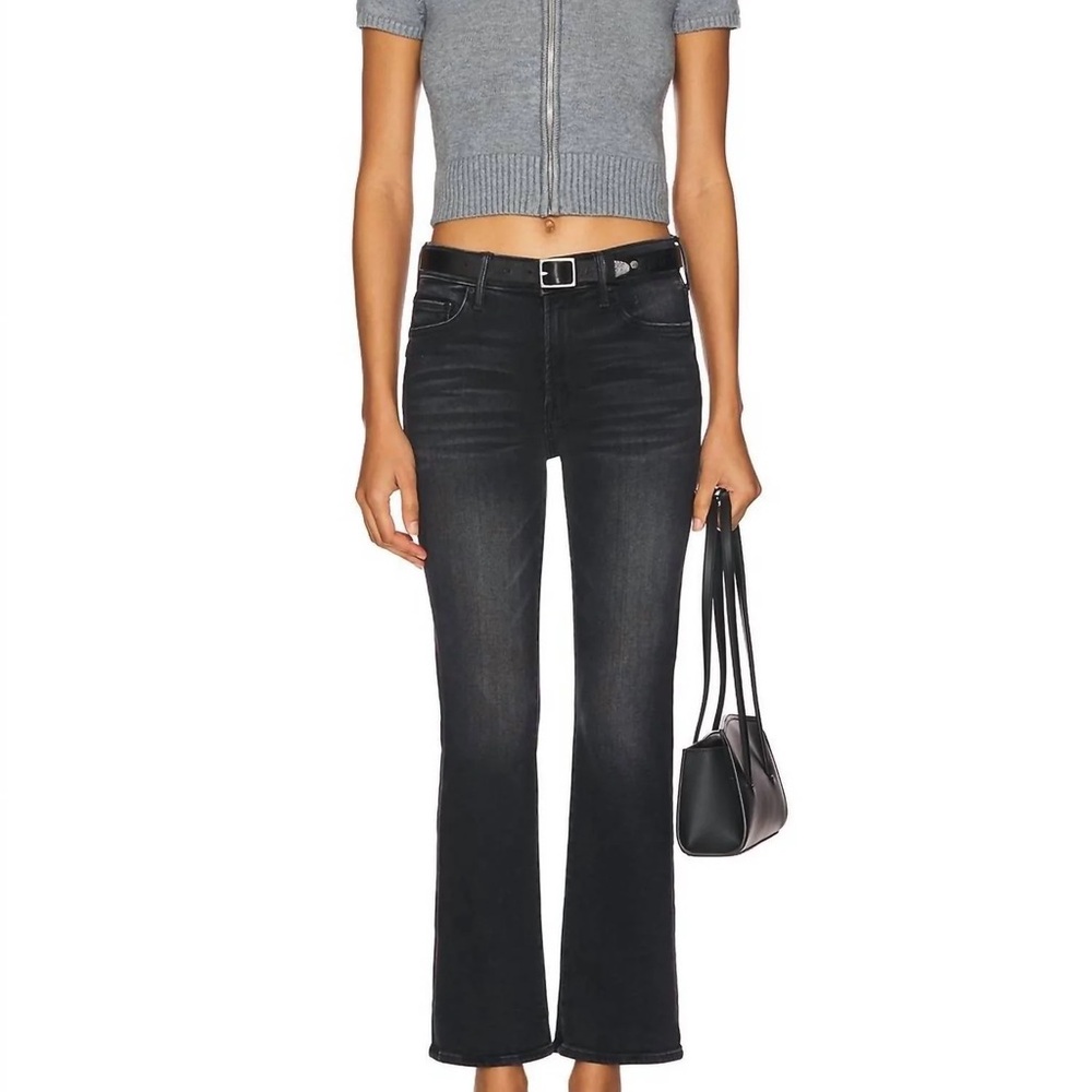 MOTHER Black Flare Jeans